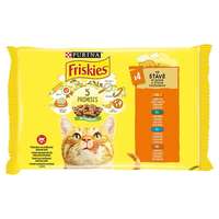 PURINA állateledel alutasakos purina friskies macskáknak csirke-kacsa-lazac-pulyka 4x85g