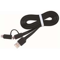 Gembird Gembird usb charging combo cable (lightning 8-pin/micro usb), 1m, black cc-usb2-amlm2-1m