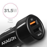 AXAGON Axagon pwc-qc5 qc3.0 + 2.4a fekete autós töltő
