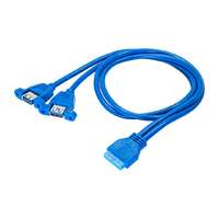 Akyga Akyga ak-ca-62 adapter goldpin atx / 2xusb 3.0 cable 0,6m blue