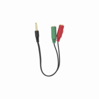SBOX Sbox kábel 35m-2x35f, adapter 2 x 3.5 mm female 3-pin - 3.5 mm male 4-pin 35m-2x35f/r