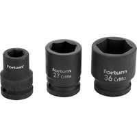 FORTUM garancia Gépi (impakt) dugófej 3/4", 27mm, l 52 mm, feketített, fortum