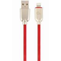 Gembird Gembird usb 2.0 a - lightning m/m adatkábel 2m piros premium rubber cc-usb2r-amlm-2m-r