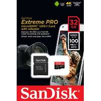 Sandisk Sandisk 32gb sd micro (sdhc class 10 uhs-i v30) extreme pro memória kártya adapterrel 00173427