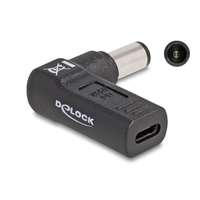DeLock Delock laptop töltőkábel adapter usb type-c anya - hp 7,4 x 5,0 mm apa 90 fokban hajlított