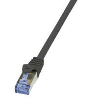 LogiLink Logilink patch kábel primeline, cat.6a, s/ftp, fekete, 0,25 m