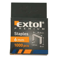 EXTOL PREMIUM Tűzőgépkapocs profi (10,6x0,52x1,2mm) ; 10mm, 1000db