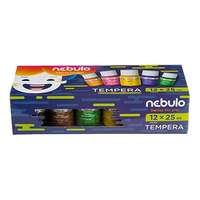 NEBULO Nebulo 25ml-es 12 színű tégelyes tempera készlet ntf-25-12