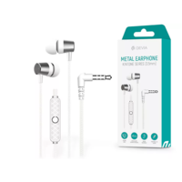 DEVIA Devia univerzális sztereó felvevŐs fülhallgató - 3,5 mm jack - devia kintone series metal earphone - fehér st362323