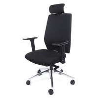 MAYAH Irodai szék, állítható karfával, exkluzív fekete szövetborítás, mayah "air" cm4013