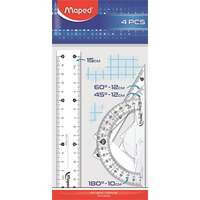 MAPED Vonalzókészlet, kicsi, műanyag, 4 darabos, maped "start" 242815