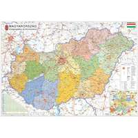 STIEFEL Térkép stiefel magyarország közigazgatása 70 x 100 cm fémléces kiad.év 2023. 8791777flp