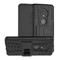 gigapack Defender műanyag telefonvédő (ütésállóság, szilikon belső, kitámasztó, autógumi) fekete gp-86788