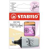 STABILO Stabilo boss mini pastellove 3 db/csomag vegyes színű szövegkiemelő 07/03-59