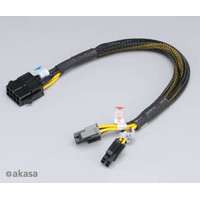Akasa Kábel táp hosszabbító akasa 8-pin cpu (male) - 2x 4-pin cpu (female) 30cm ak-cb8-8-ext