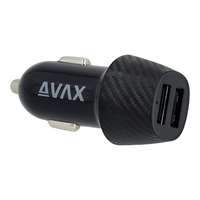 AVAX Avax cc301b carly 12w autós töltő 2x usb a, fekete