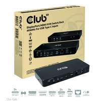 CLUB 3D Ada club3d displayport/hdmi kvm switch/dock 4k60hz for usb type-c kimenet csv-1585