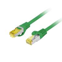 LANBERG Net patch kábel cat.6a s/ftp lszh 0.5m zöld, réz pcf6a-10cu-0050-g