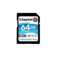 KINGSTON Kingston 64gb sd canvas go plus (sdxc class 10 uhs-i u3) (sdg3/64gb) memória kártya