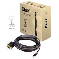 CLUB 3D Club3d usb type c - d-sub active 5m kábel cac-1512