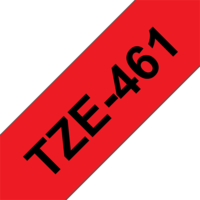 Brother Brother szalag tze-461, piros alapon fekete, laminált, 36mm 1.4", 8 méter tze461