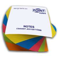 POINT Point 76x76 mm 500 lapos élénk színű csavart jegyzettömb c20530