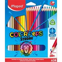 MAPED Színes ceruza készlet, háromszögletű, maped "colorpeps strong", 24 különböző szín 862724
