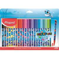 MAPED Filctoll készlet, 2 mm, kimosható, maped "colorpeps ocean life", 24 különböző szín 845703