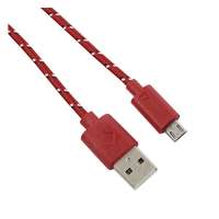 gigapack Adatkábel (usb - microusb, 200cm, szőtt/cipőfűző) piros gp-38362