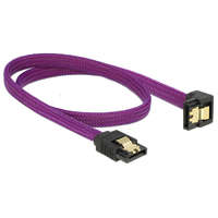 DeLock Delock 83696 sata 6 gb/s 50 cm lefele / egyenes metál lila premium összekötő kábel