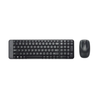 Logitech Egér- és billentyűzet készlet, vezeték nélküli, usb, hun, logitech "mk220", fekete 920-003167