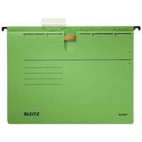 LEITZ Függőmappa, gyorsfűzős, karton, a4, leitz "alpha", zöld 19840155