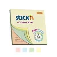 STICK N öntapadó jegyzettömb, 76x76 mm, 100 lap, stick n, pasztell színek 21821