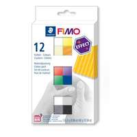 FIMO Gyurma, készlet, 12x25 g, égethető, fimo "effect colours", 12 különböző szín 8013 c12-1
