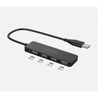 Approx Approx usb hub - usb2.0 4in1 hub (4db usb2.0) fekete appc46