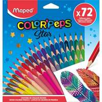 MAPED Színes ceruza készlet, háromszögletű, maped "colorpeps star", 72 különböző szín 832072