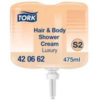 TORK Folyékony szappan, 475 ml, s2 rendszer, tork "mini luxury", tusoláshoz és hajmosáshoz 420662
