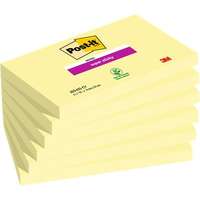 3M POSTIT öntapadó jegyzettömb csomag, 76x127 mm, 6x90 lap, 3m postit "super sticky", kanári sárga 7100242801