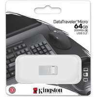 KINGSTON Pen drive 64gb kingston datatraveler micro usb3.2 a ezüst (dtmc3g2/64gb)