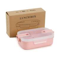 Too Too kt-113-p rózsaszín búzaszalma műanyag ebédlő doboz, 6.3x13x21.8 cm