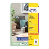 AVERY Etikett avery l6242-10 63,5x42,3 mm univerzális ovális 10 ív/csomag