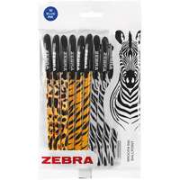 ZEBRA Golyóstoll, 0,27 mm, kupakos, vegyes testszín, zebra "animal doodlerz", kék 02617