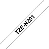 Brother Brother szalag tze-n201, fehér alapon fekete, nem laminált, 3.5mm 0.13", 8 méter tzen201