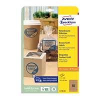 AVERY Etikett avery l7108-25 105x57 mm újrahasznosított barna kraft 25 ív/csomag