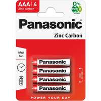 Panasonic Panasonic redzinc r03rz/4bp aaa/mikro cink-mangán tartós elem 4 db/csomag r03r-4bp