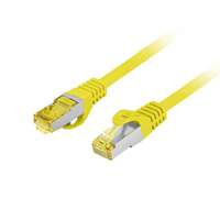 LANBERG Net patch kábel cat.6a s/ftp lszh 0.5m sárga, réz pcf6a-10cu-0050-y