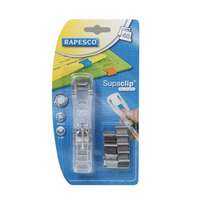 RAPESCO Kapocsadagoló, ezüst kapcsokkal, rapesco, "supaclip 40", átlátszó rc4025ss