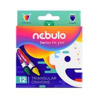 NEBULO Nebulo háromszög alakú 12db-os vegyes színű zsírkréta készlet nzsk-tr-12