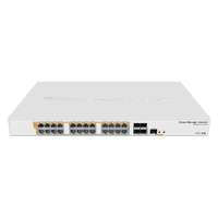 MikroTik Lan/wifi mikrotik cloud router switch poe 500w 24xgbit lan porttal, 4xsfp+ port, rackbe szerelhető crs328-24p-4s+rm