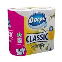 OOOPS! Toalettpapír, 3 rétegű, kistekercses, 4 tekercs, ooops "classic", kamilla ktc30042073